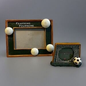 TWO 3D Picture Frames - Golf &‎ Soccer